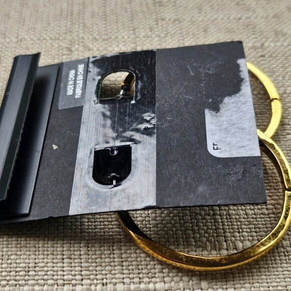 Nordstrom Women Earrings Hoop Round Crystal Accent Gold Tone Fashion Jewelry - Picture 9 of 12